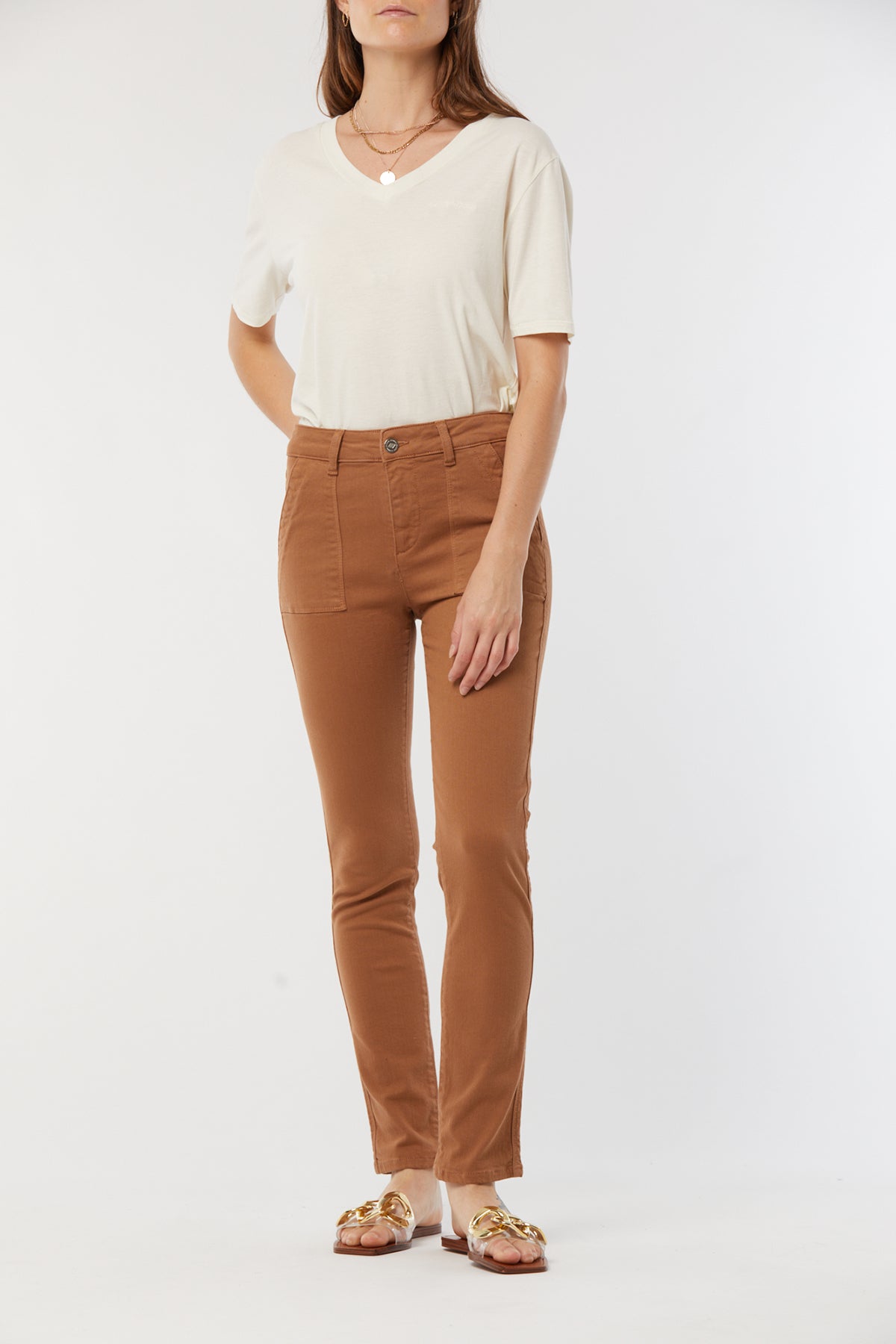 Pantalon JILO Argile Beige - L32