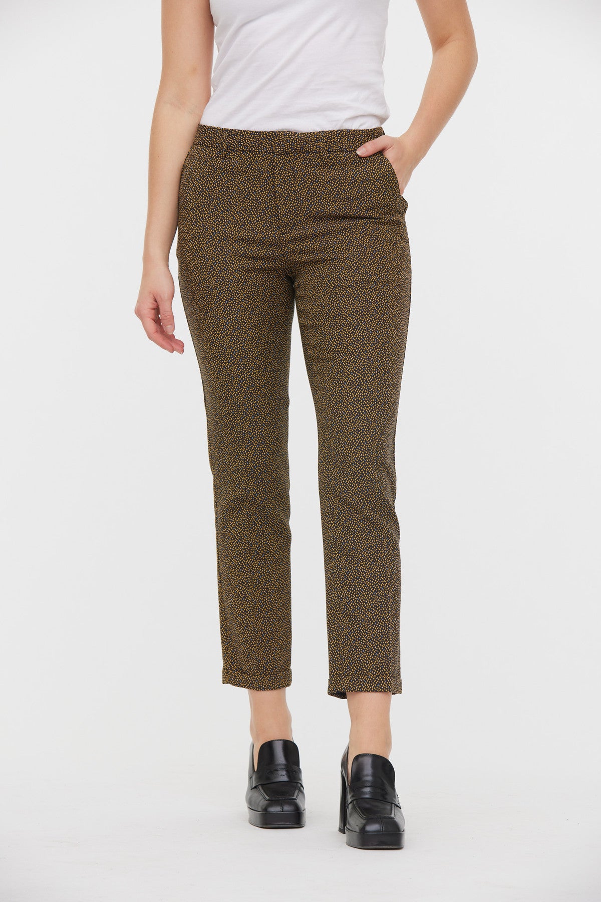 Pantalon chino JANIS Marine / Miel