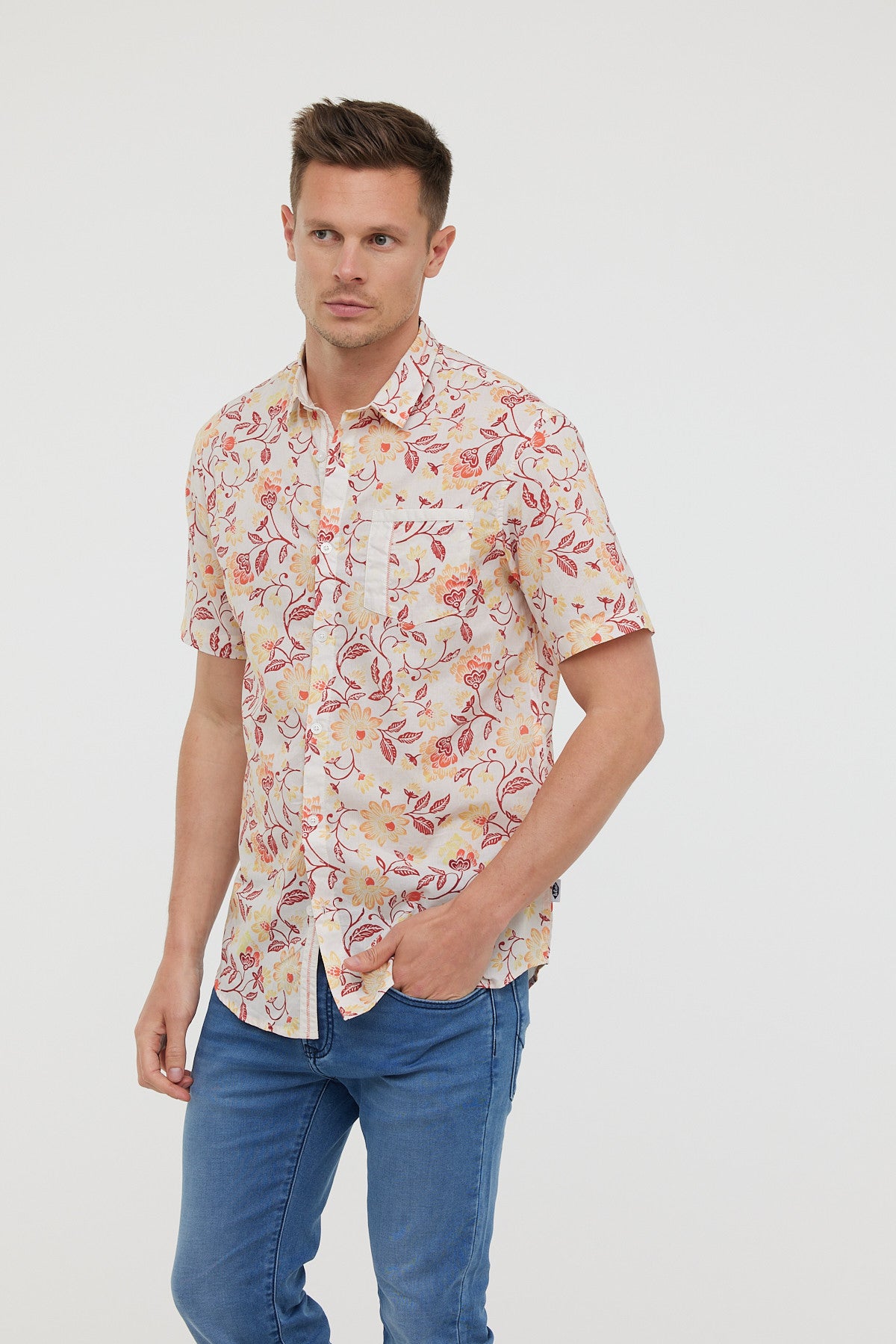 Chemises DAMYK MC Peach