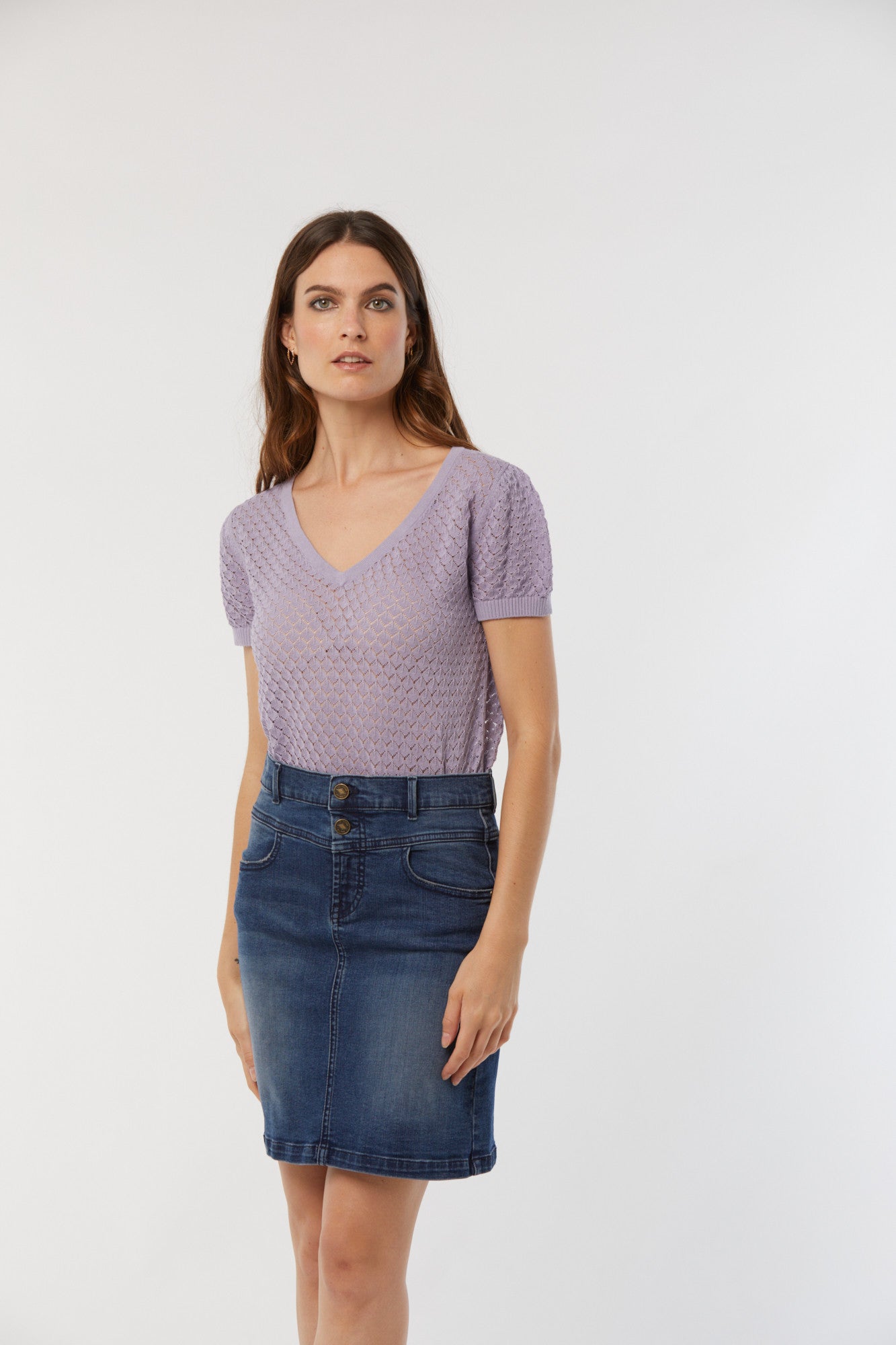 Jupe POKA Medium blue brushed