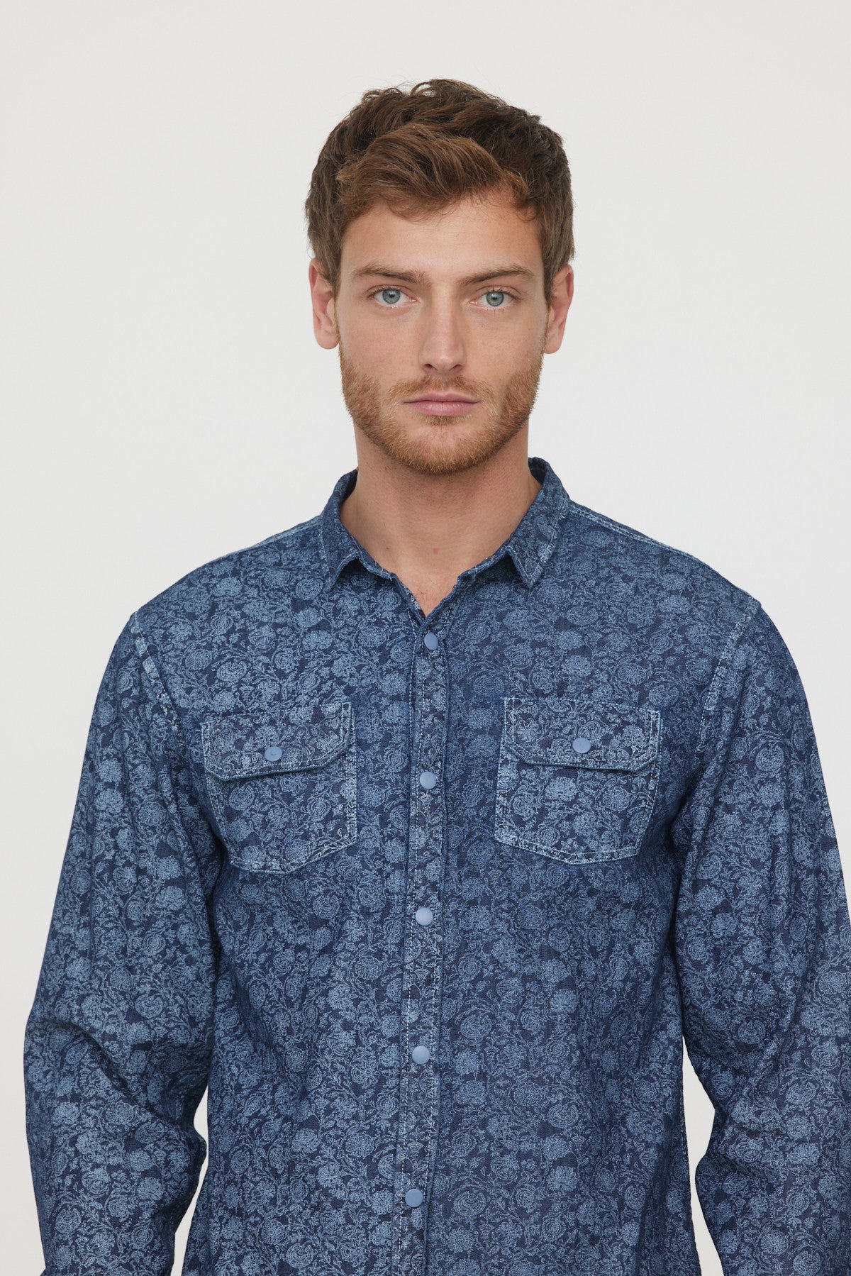 Chemise Dezine Gris Bleu