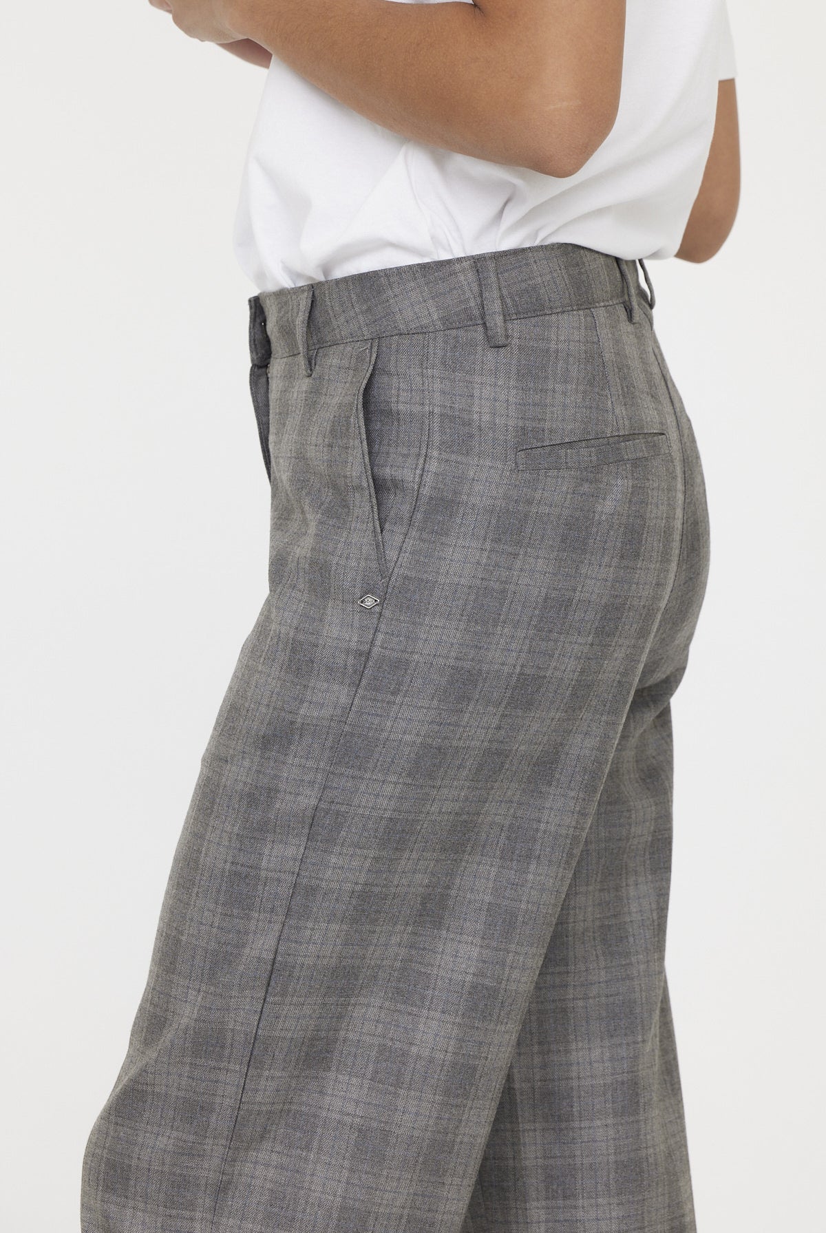 Pantalon JANIS Carreau light grey