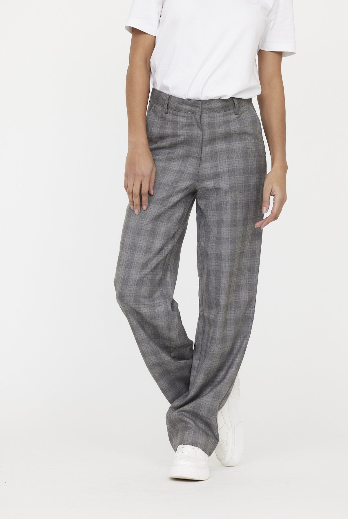 Pantalon JANIS Carreau light grey