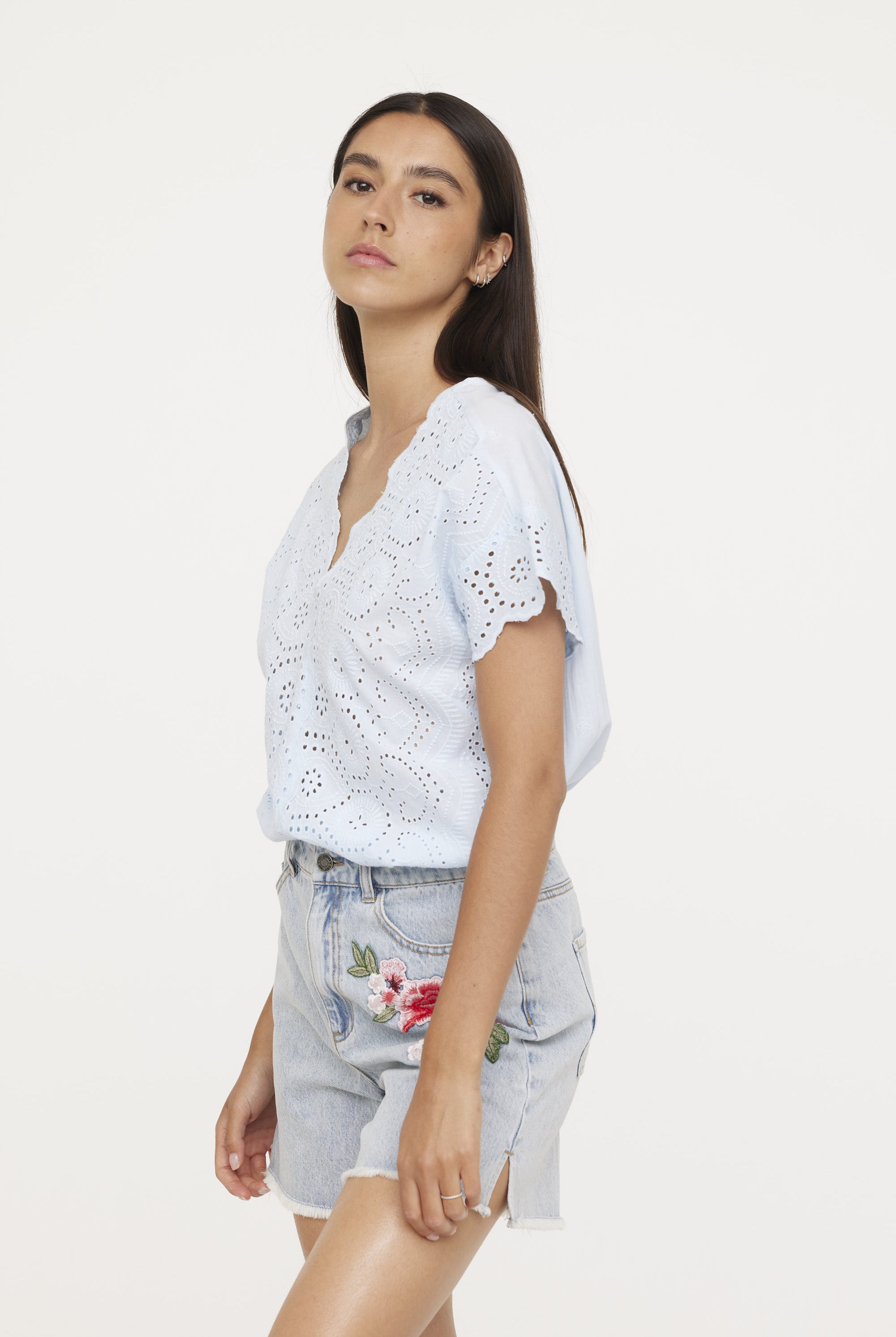 Blouse MAXINE Blue Grey