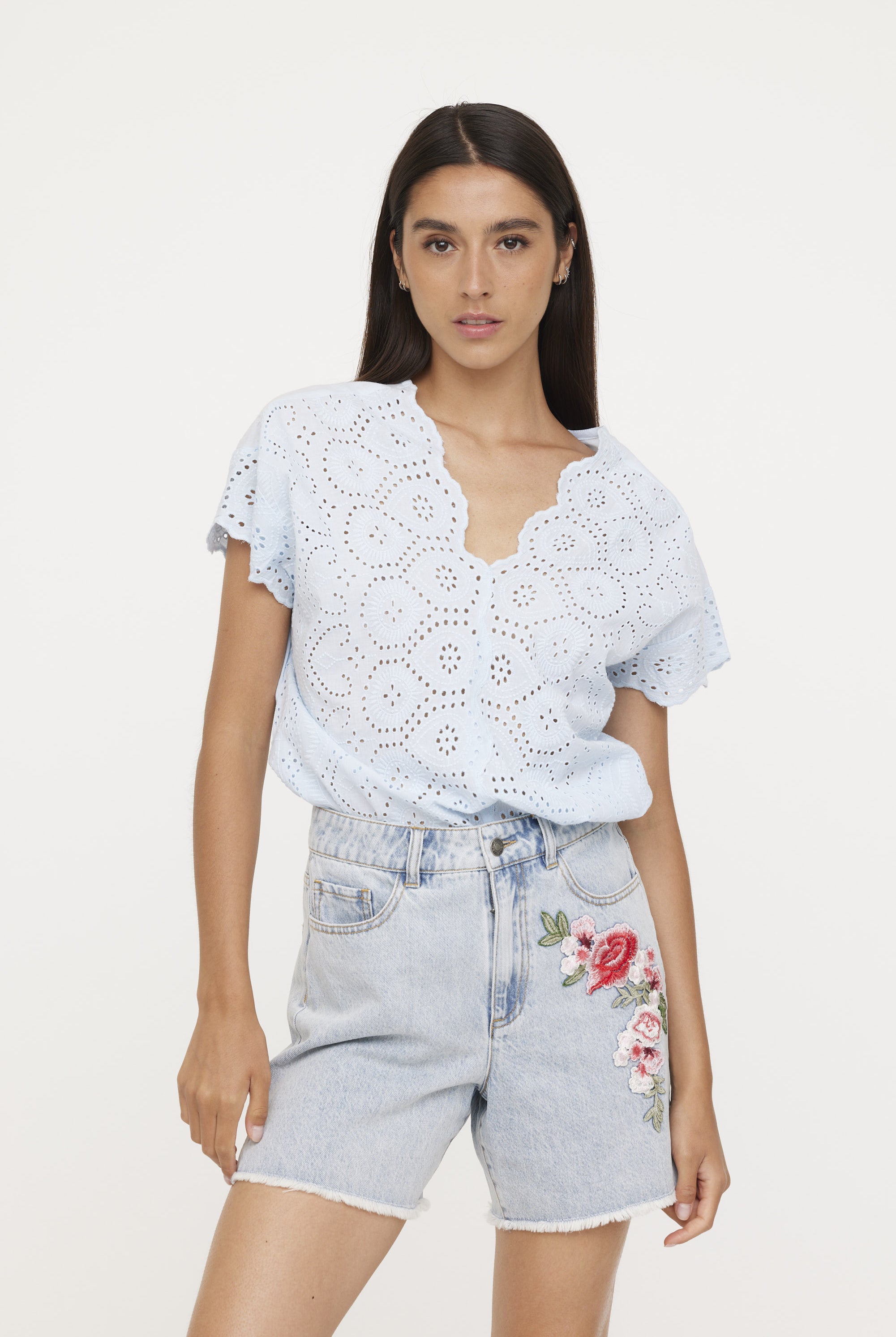 Blouse MAXINE Blue Grey