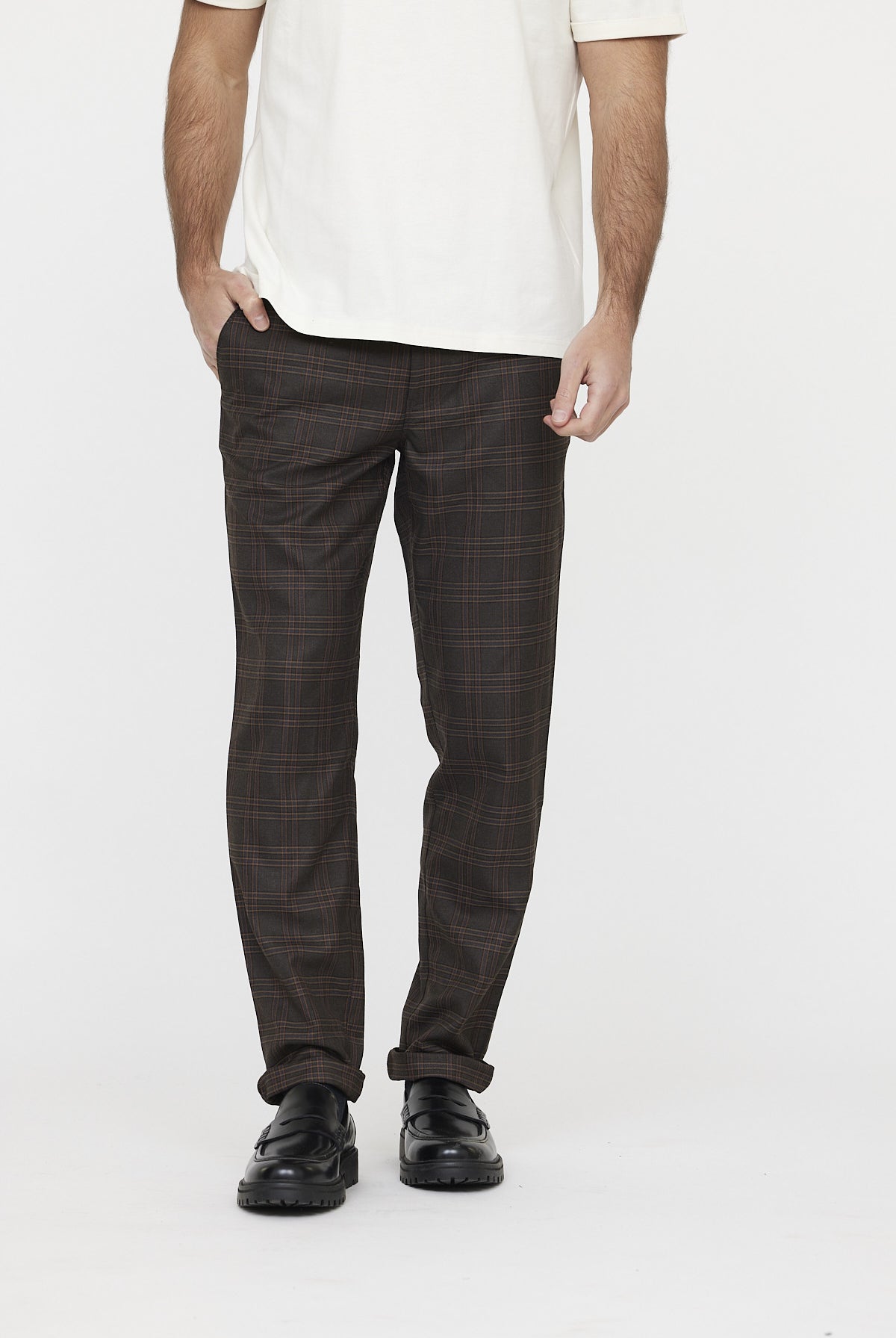 Pantalon GLANCE Check brown