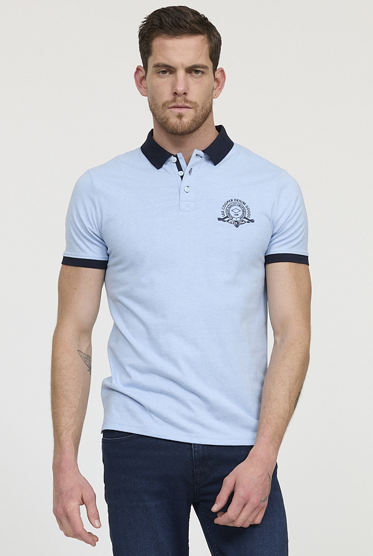 Polo BAC Gris bleu chiné