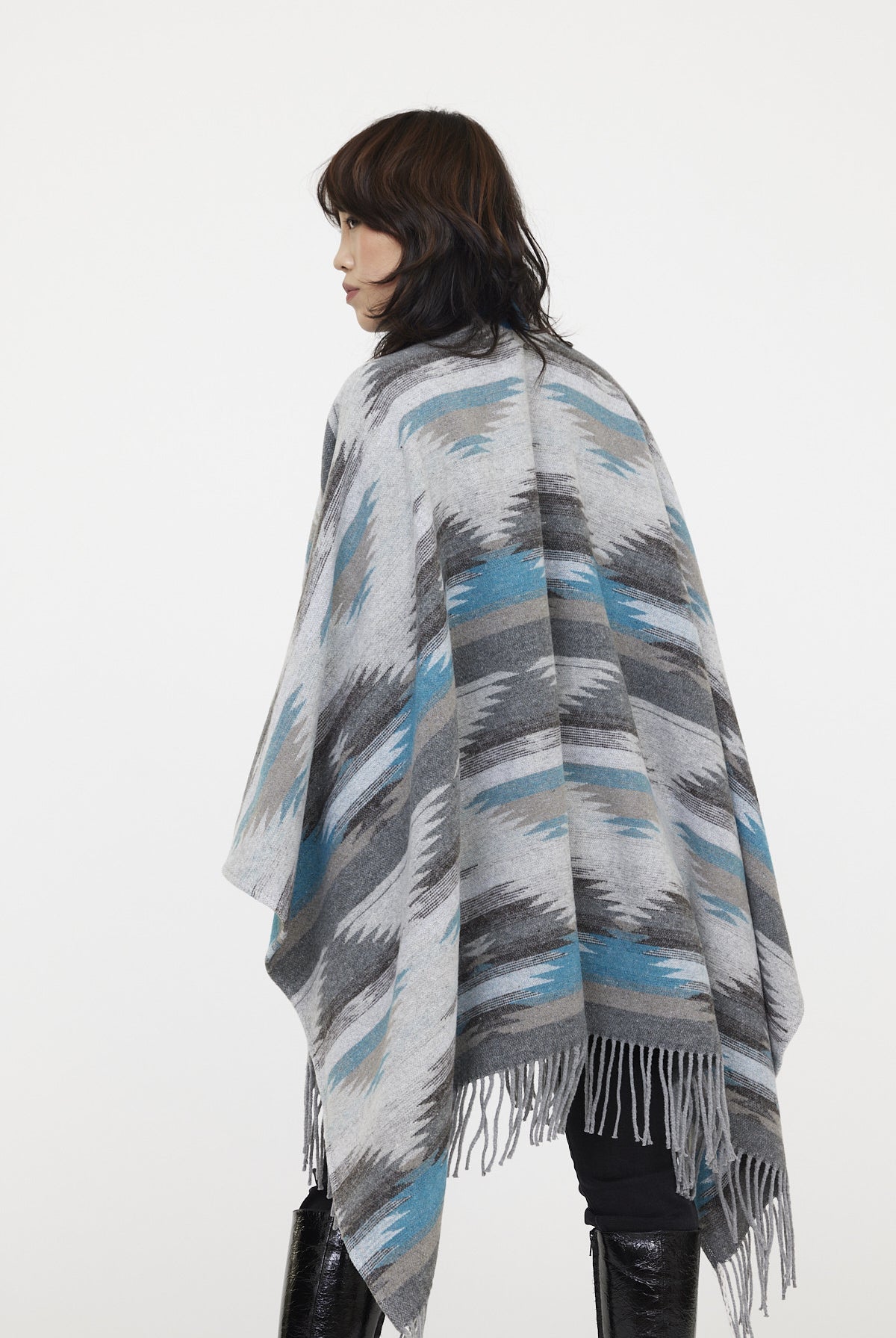 Poncho ULIVAO Turquoise