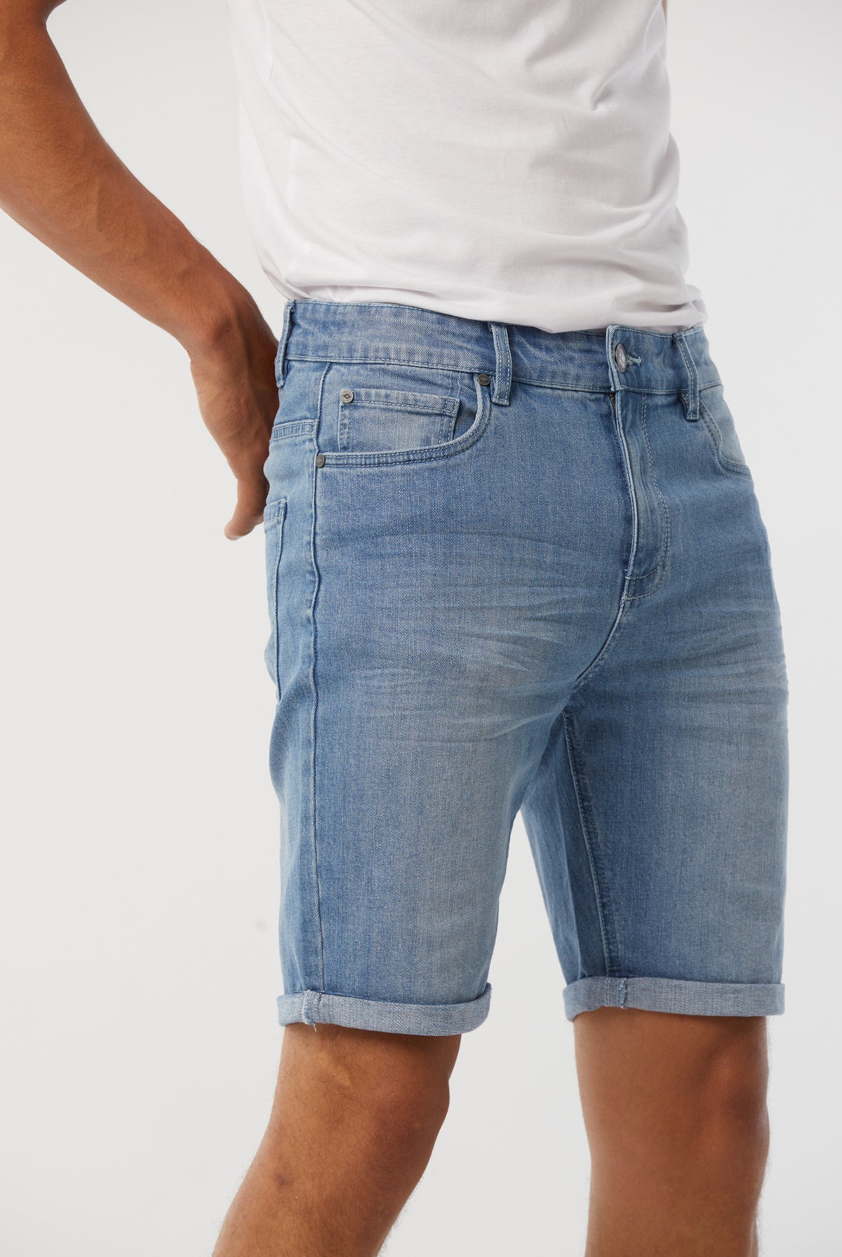 Shorts NANOT Light medium blue brushed