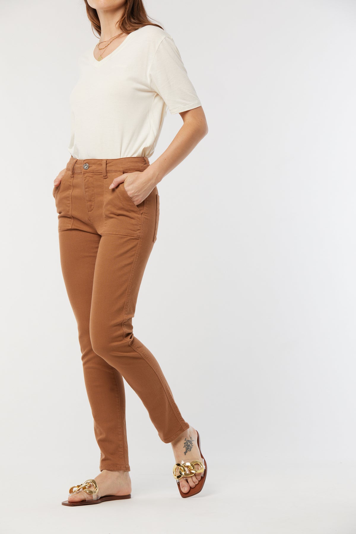 Pantalon JILO Argile Beige - L32