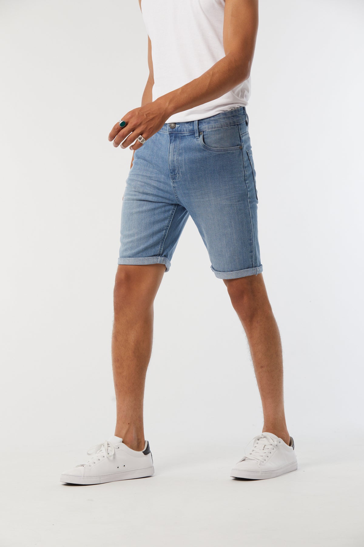 Shorts NANOT Light medium blue brushed
