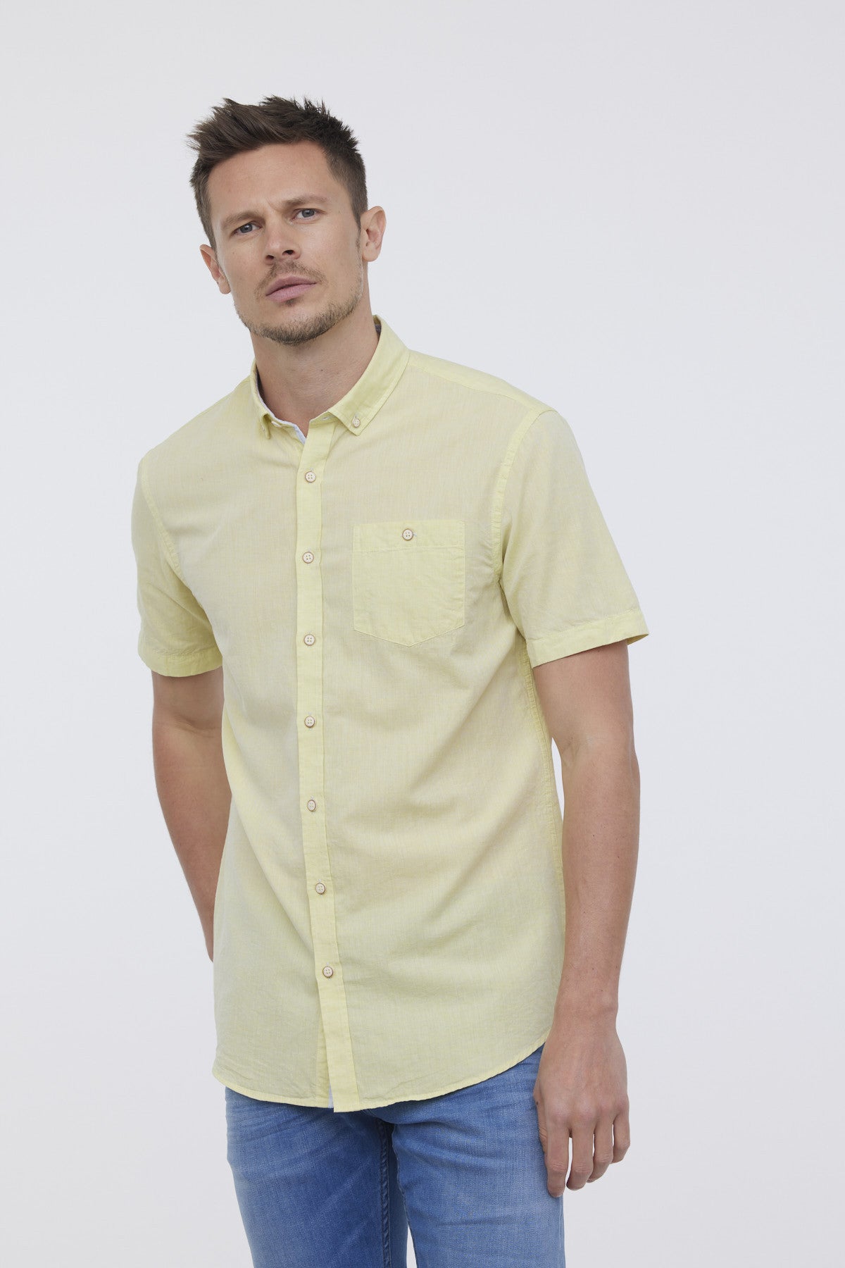 Chemise DOLANO Jaune fluo