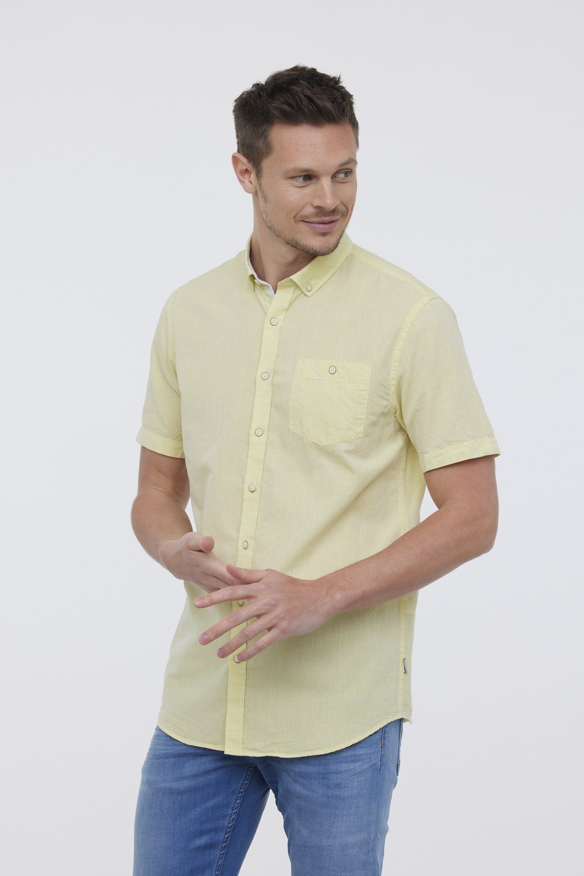 Chemise DOLANO Jaune fluo