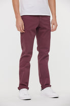 Pantalon chino GALANT Lie De Vin L34