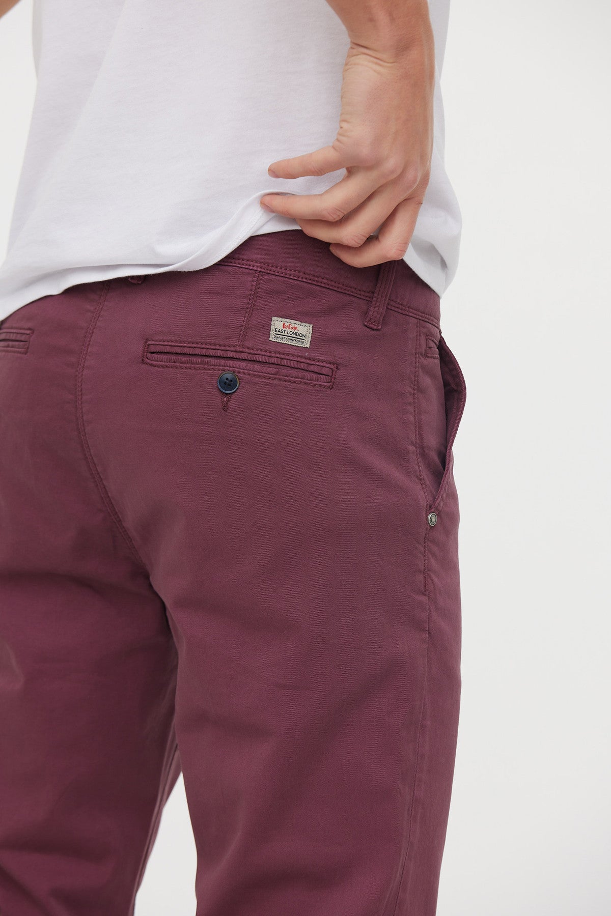 Pantalon chino GALANT Lie De Vin L34