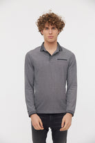 Polo BUTEA Noir/Gris Souris