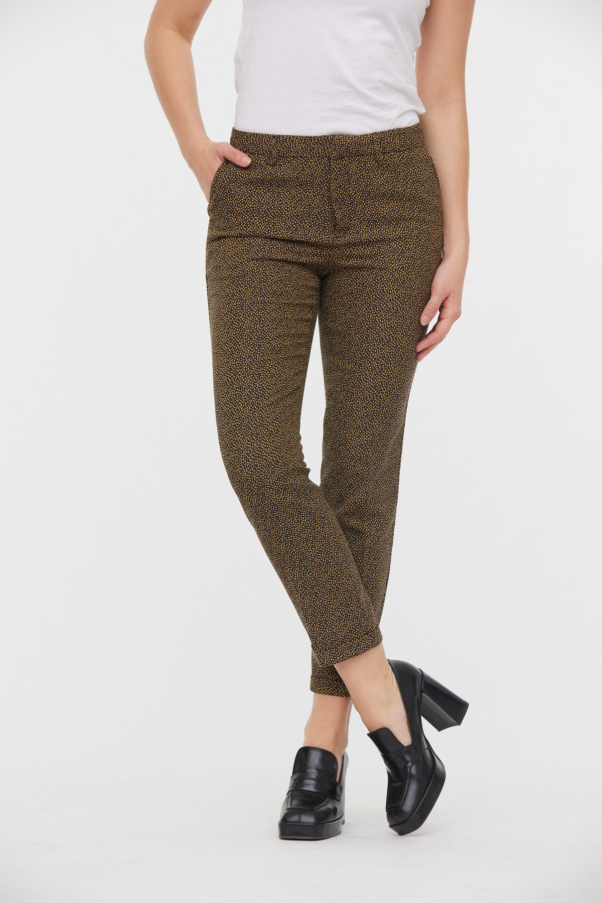 Pantalon chino JANIS Marine / Miel