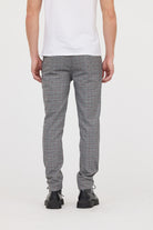 Pantalon chino NEILS Gris / Bordeaux L32