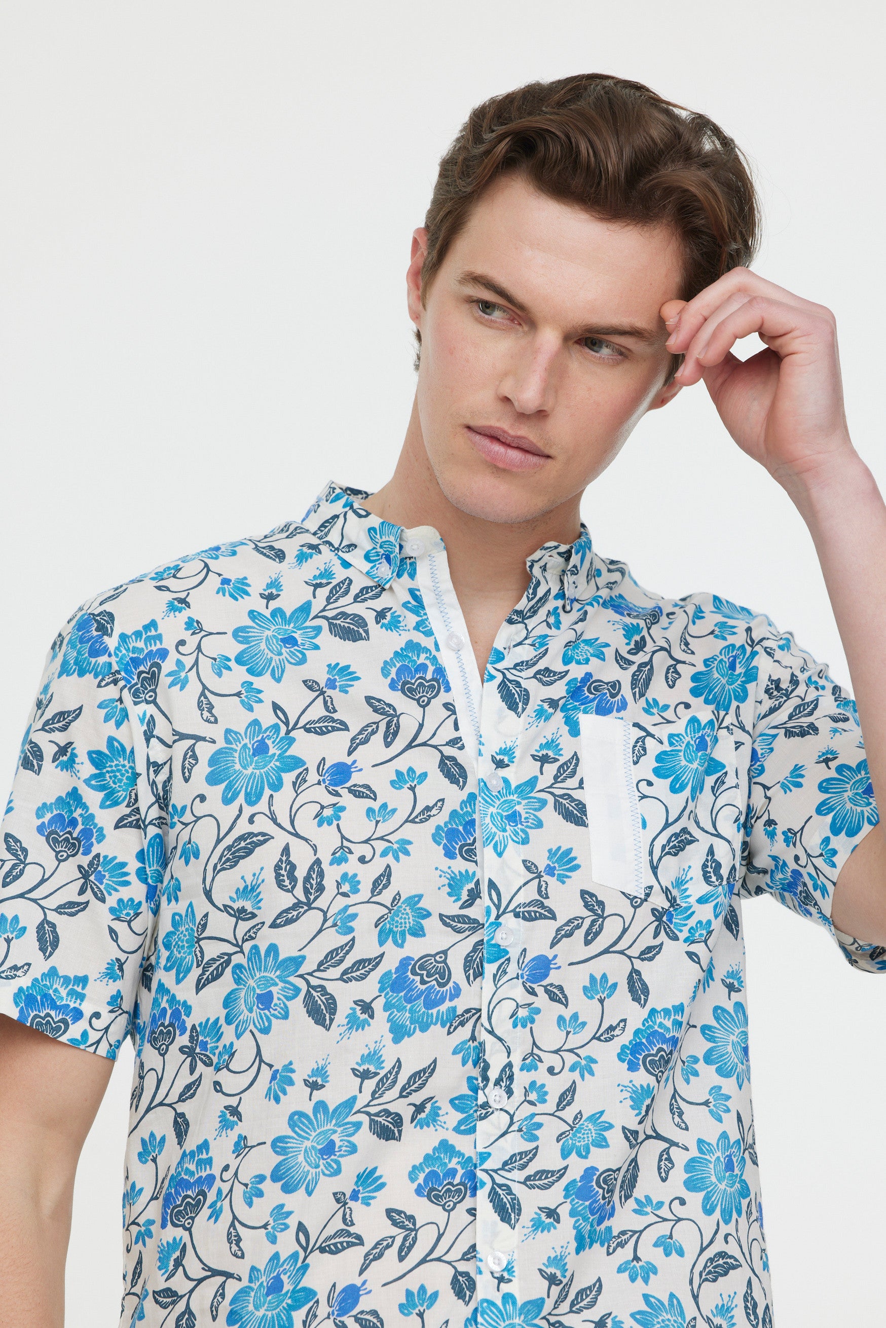 Chemises DAMYK MC Celadon blue