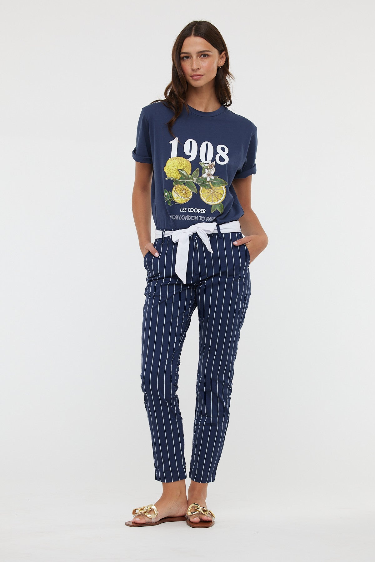 Pantalons JEMILA CR Navy / white