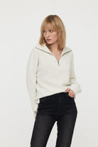 Pull col camioneur Chasia Ivory