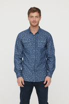 Chemise Dezine Gris Bleu