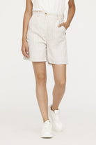 Short NYLIA Cream Stripe