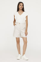 Short NYLIA Cream Stripe
