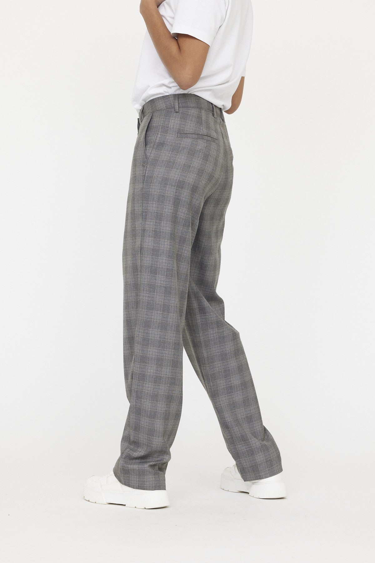 Pantalon JANIS Carreau light grey