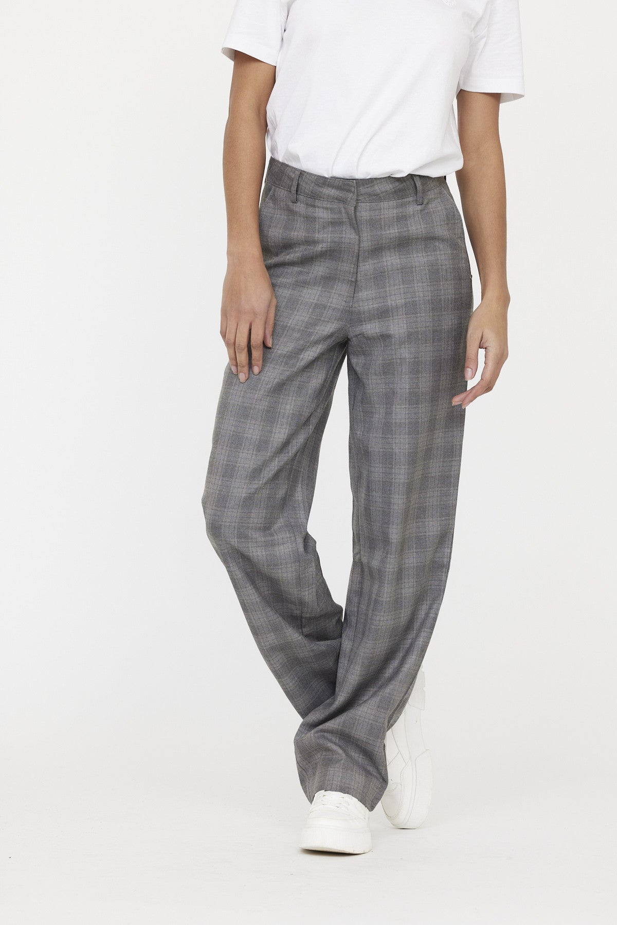 Pantalon JANIS Carreau light grey