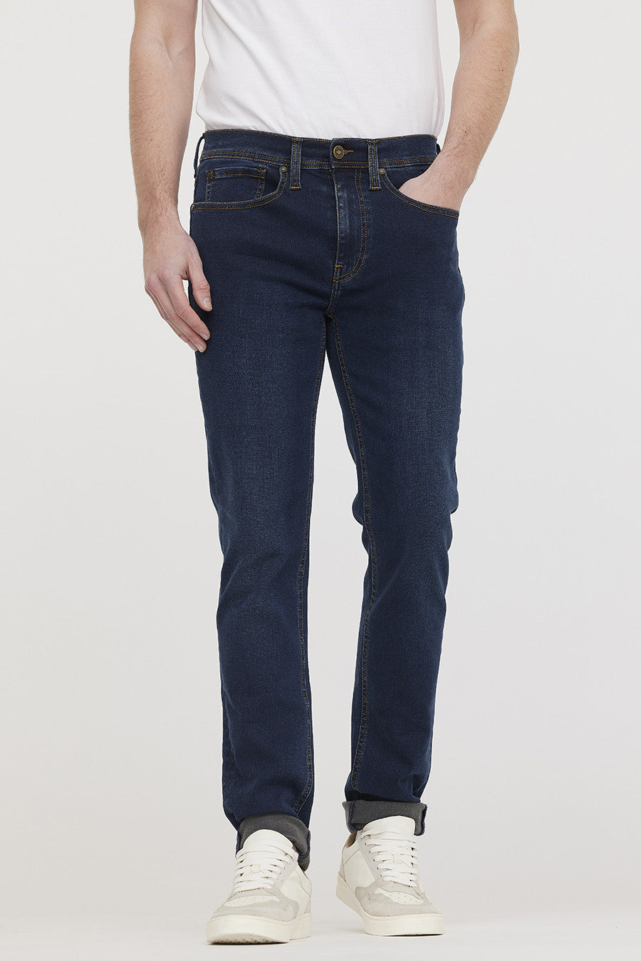Jean LC122 Blue Black Piqué Brushed