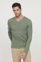 T-shirt AJESSY ML Kaki vert