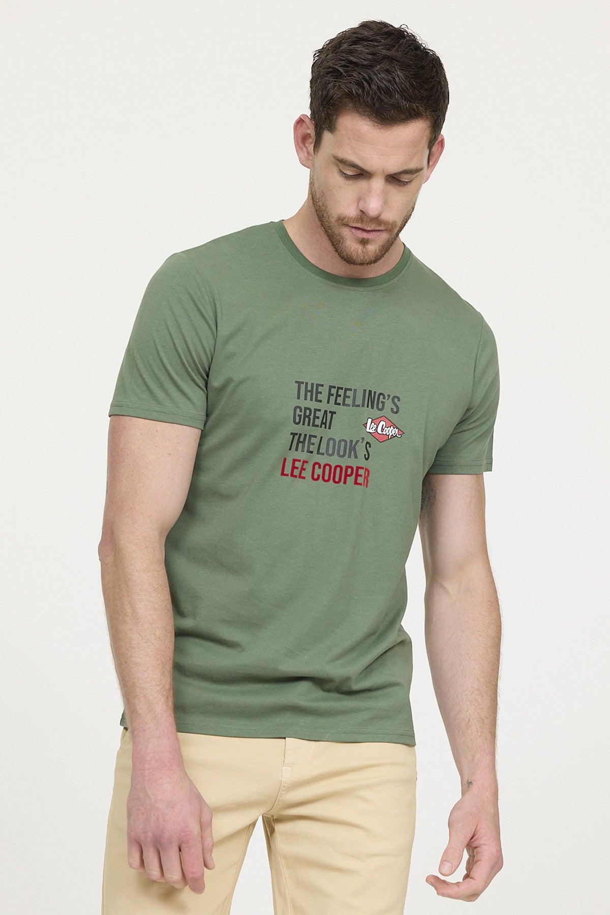 T-shirt ALEKO Kaki vert