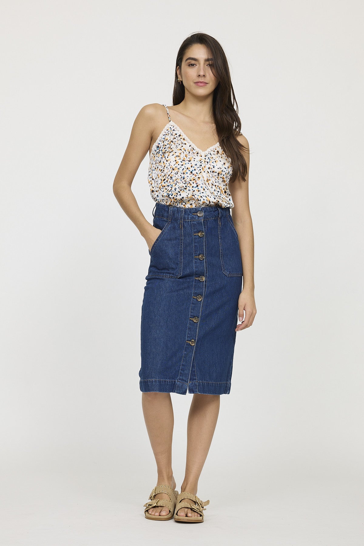 Jupe POEME Medium Blue