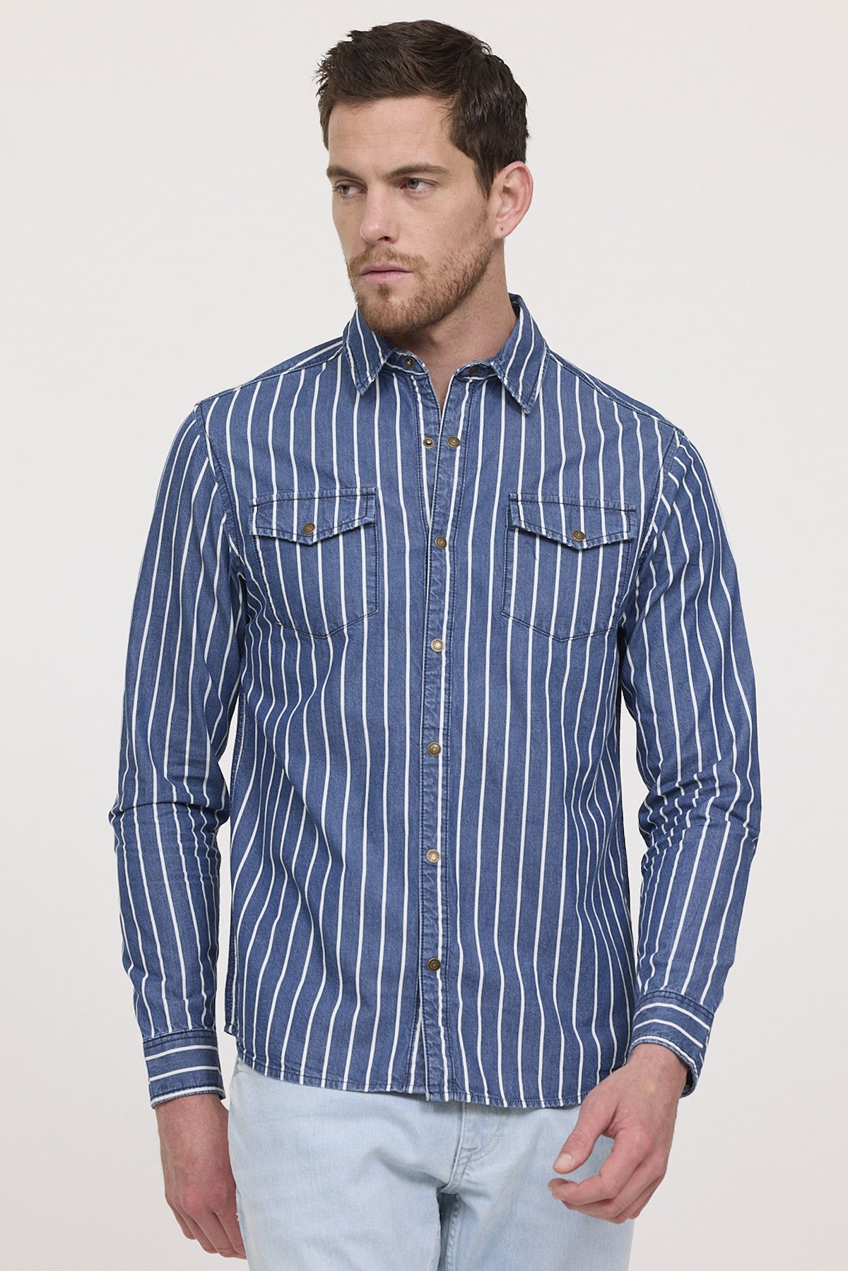 Chemise DARILE Medium blue stripes