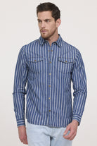 Chemise DARILE Medium blue stripes