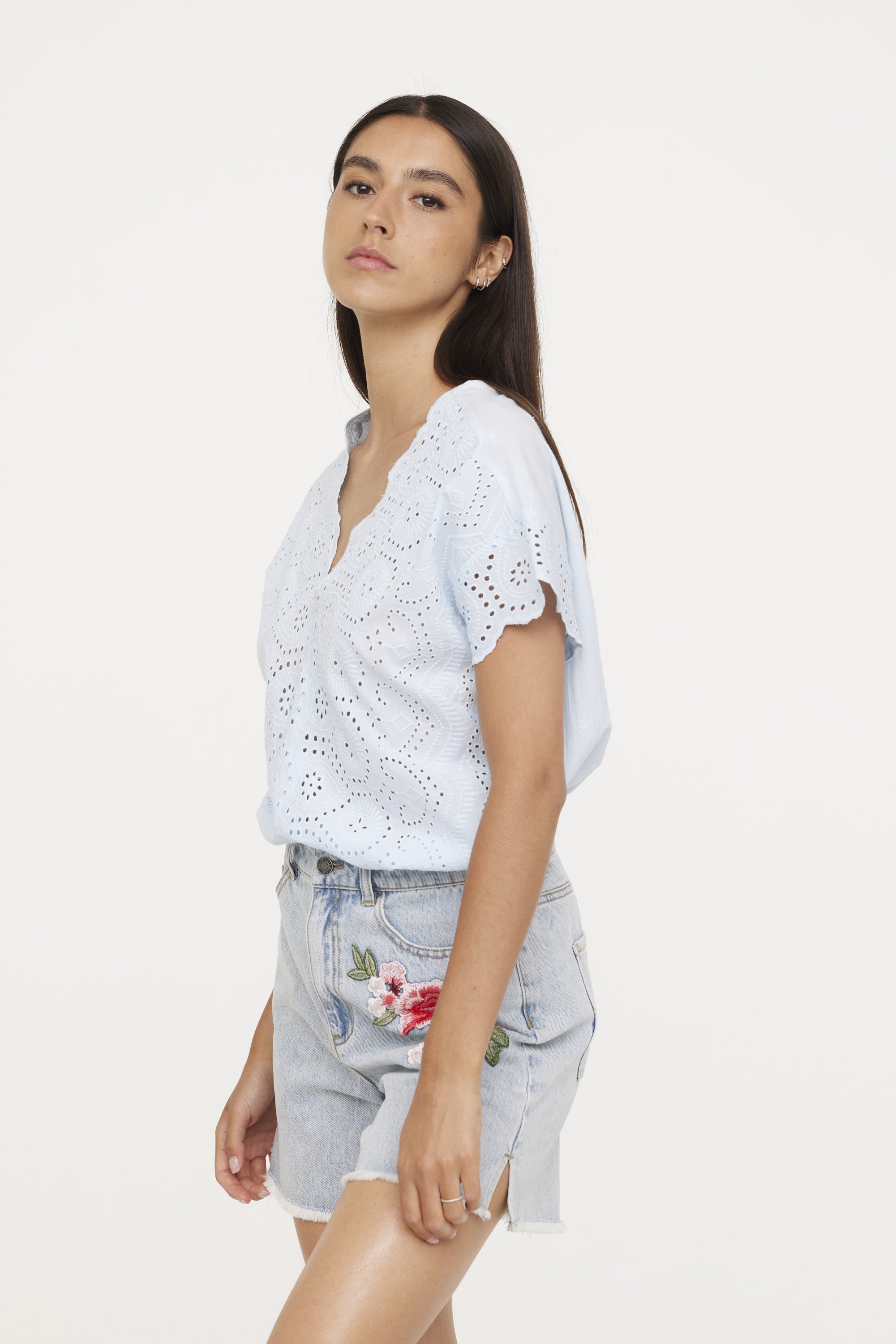 Blouse MAXINE Blue Grey