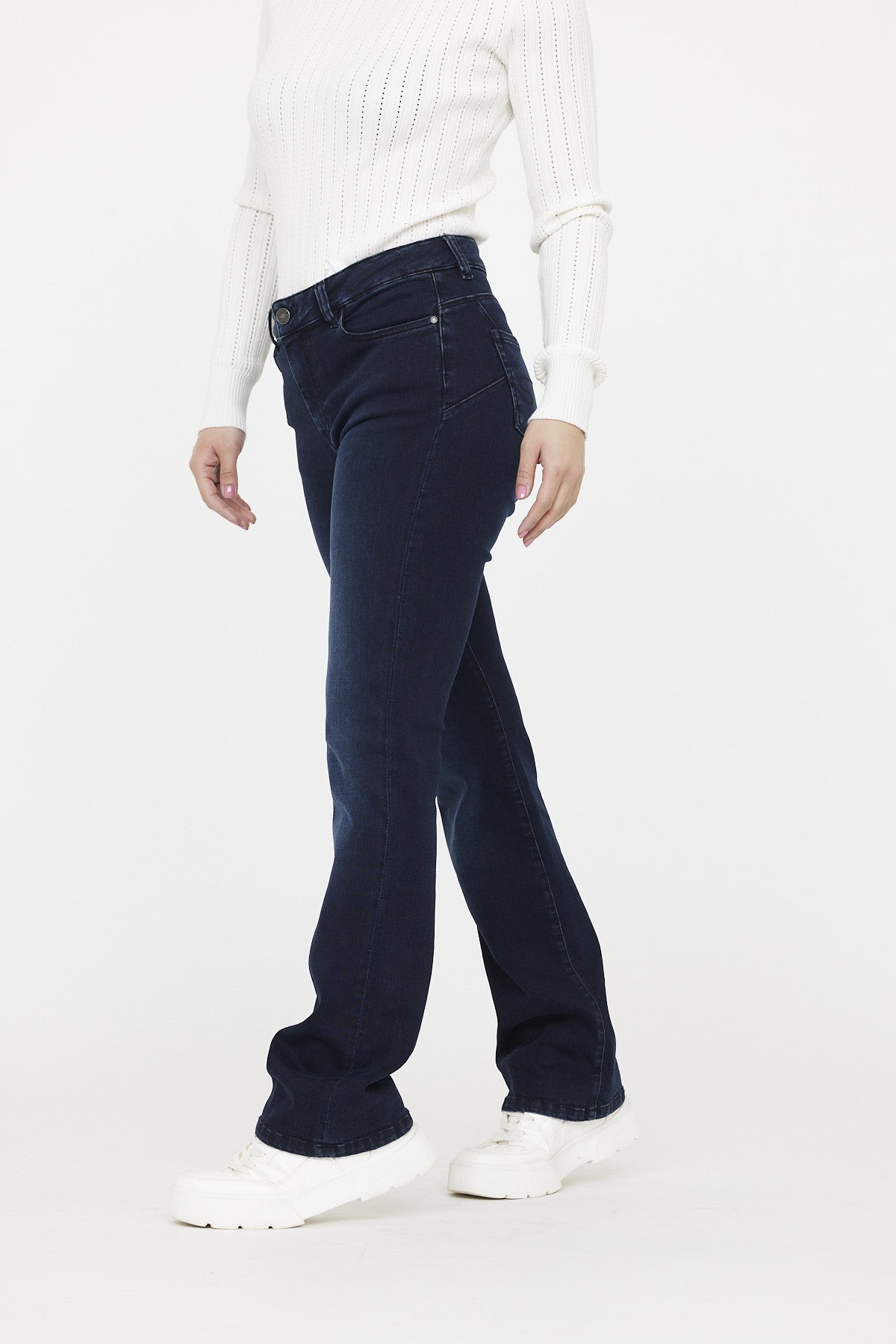 Jean JISENA Blue black light brushed