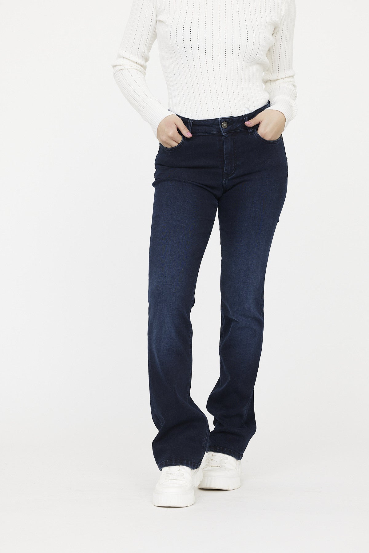 Jean JISENA Blue black light brushed