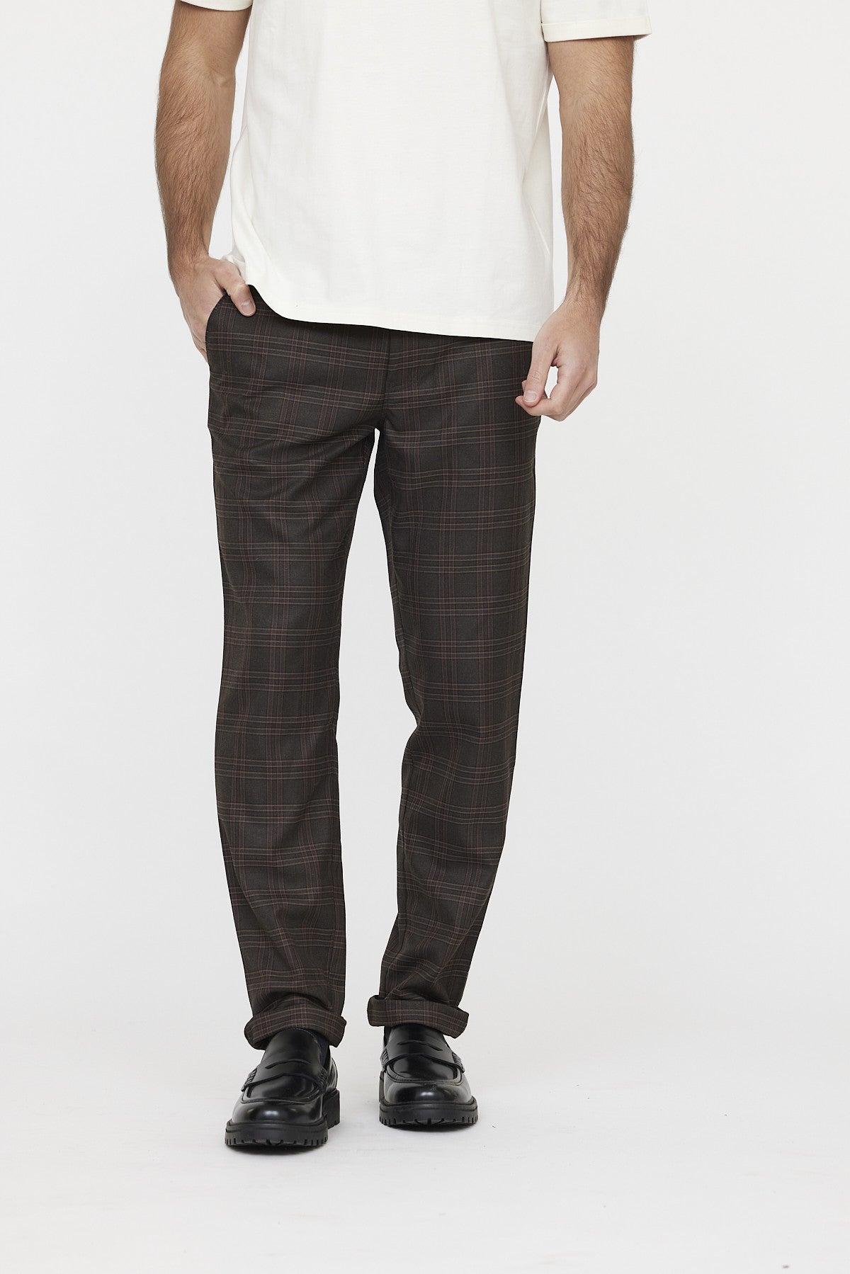 Pantalon GLANCE Check brown