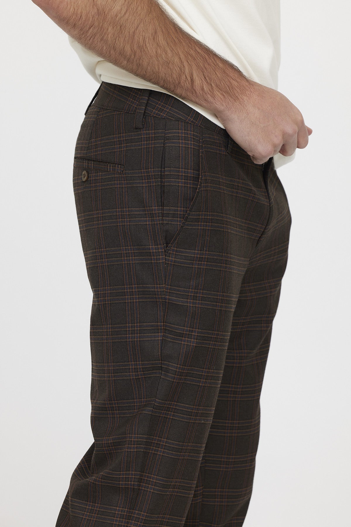 Pantalon GLANCE Check brown