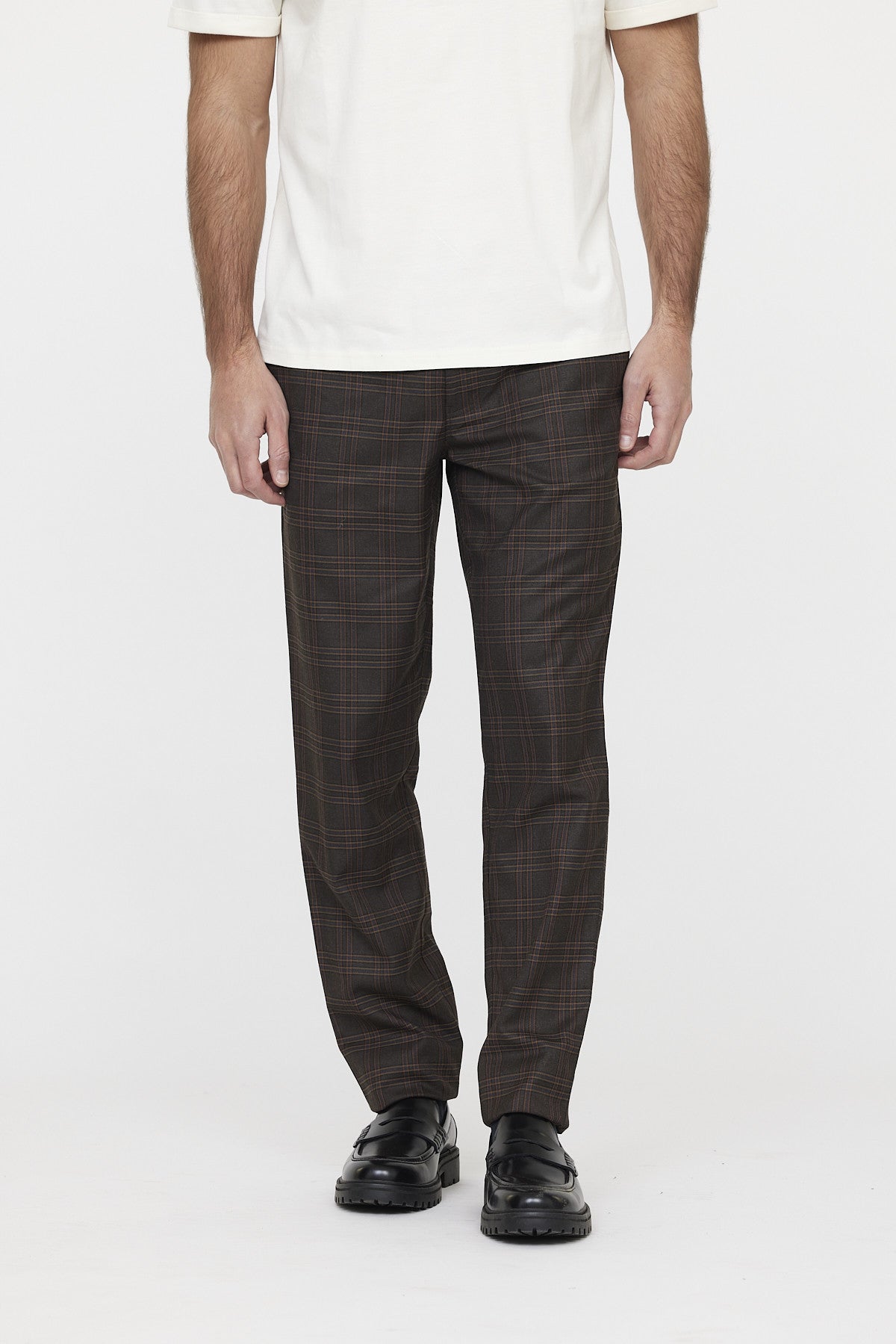 Pantalon GLANCE Check brown