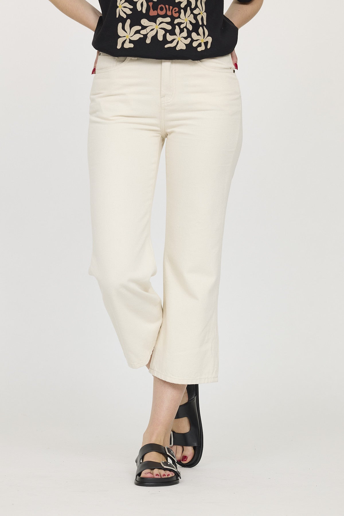 Pantalon JEMMA Écru