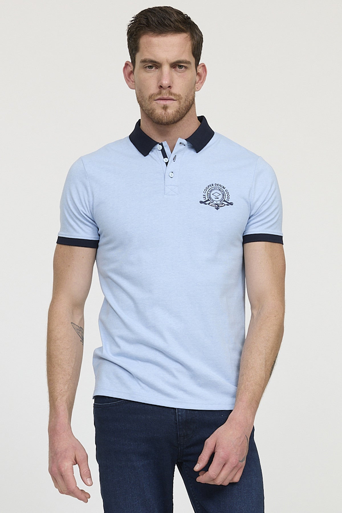 Polo BAC Gris bleu chiné