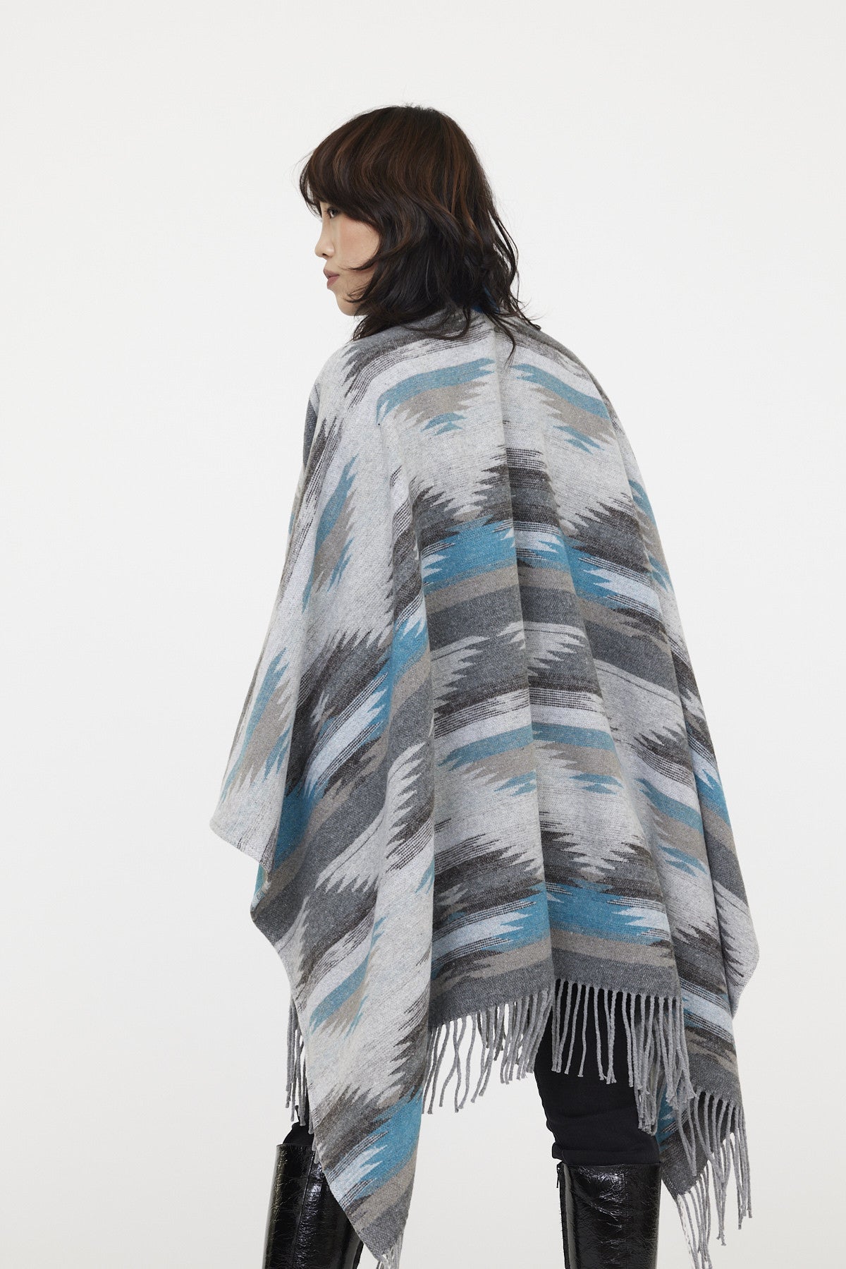 Poncho ULIVAO Turquoise