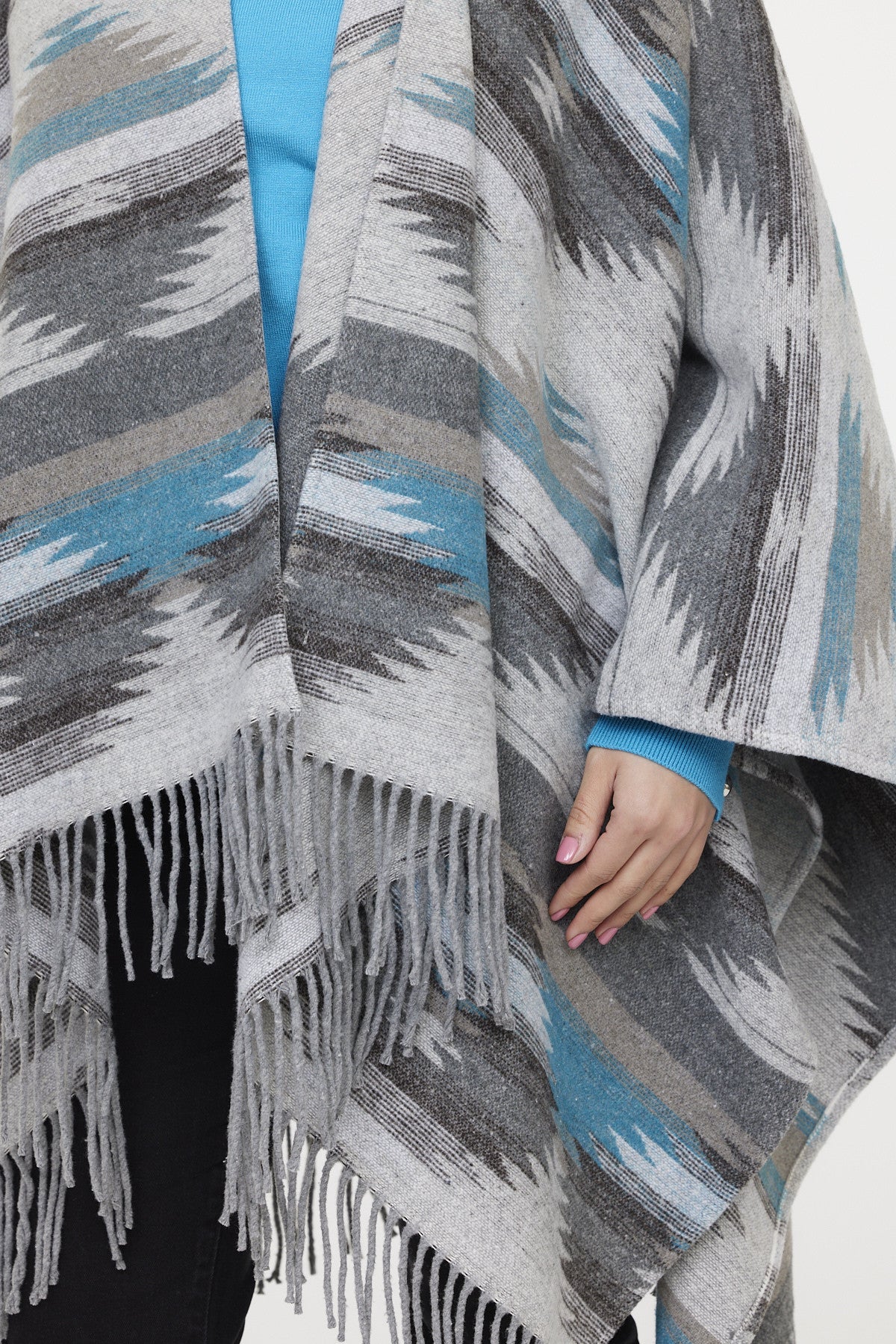 Poncho ULIVAO Turquoise