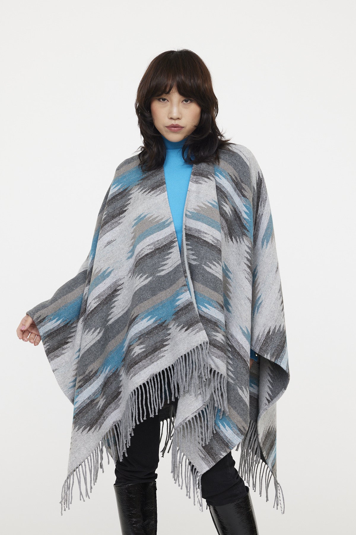 Poncho ULIVAO Turquoise