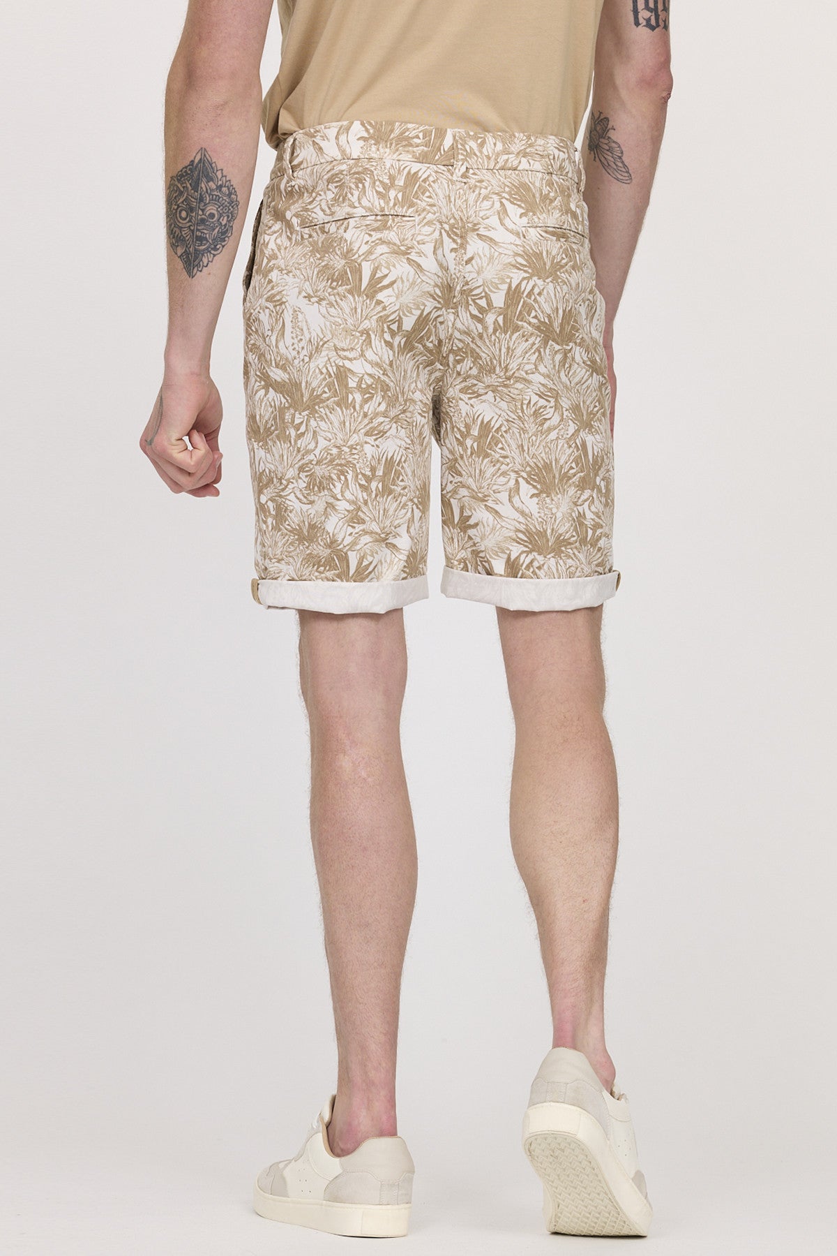 Short NARO AOP palmier marron