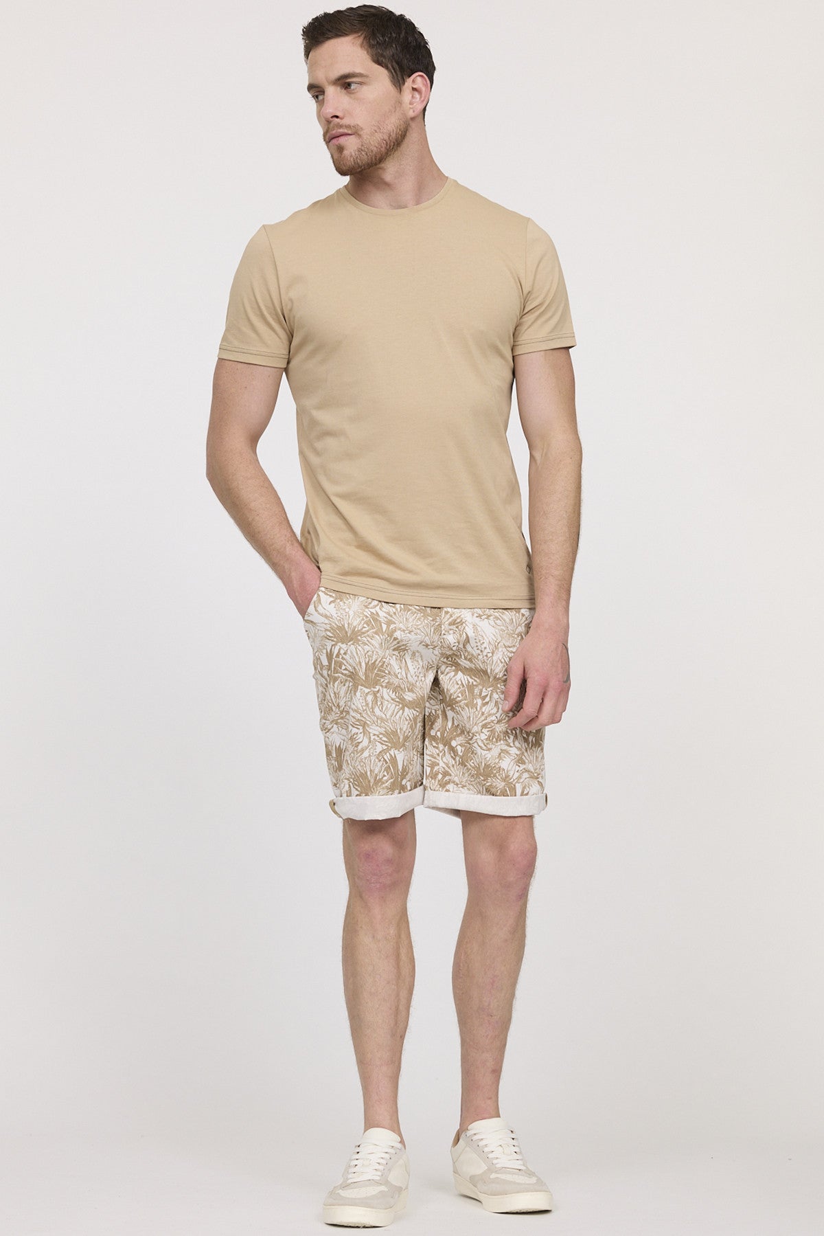 Short NARO AOP palmier marron