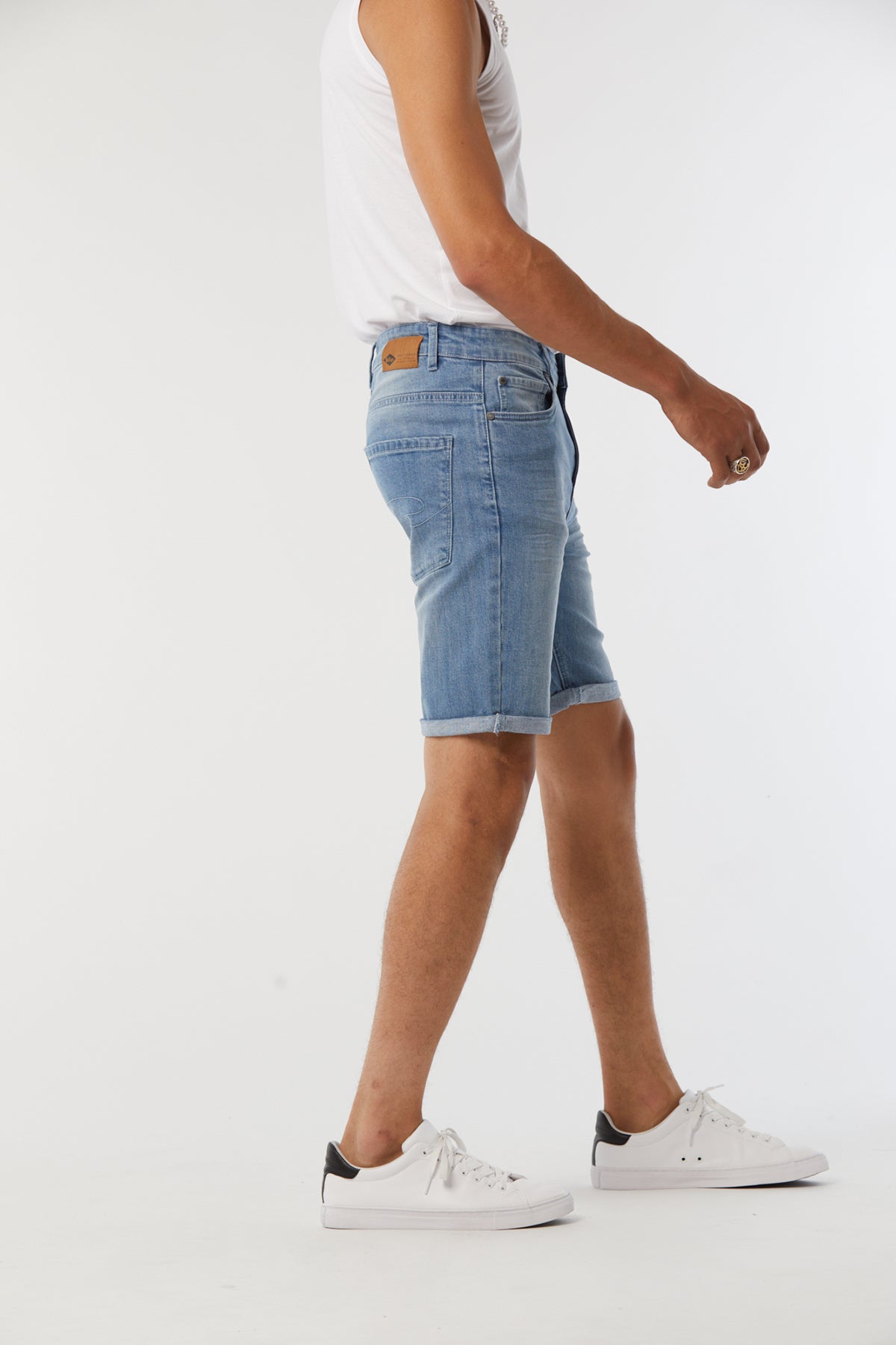 Shorts NANOT Light medium blue brushed